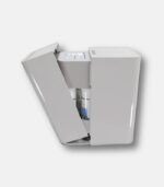 Close-up of Coway P-160AL All-in-One Undersink Water Purifier with the front cover open, demonstrating the easy DIY filter replacement process.