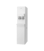 Coway Slim Cold Hot Water Purifier (CHP-5710L) freestanding floor model in white, featuring a space-saving tower design.