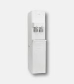Coway Slim Cold Hot Water Purifier (CHP-5710L) in white, featuring an ultra-slim tower design and intuitive manual levers.