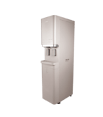Maximize your kitchen efficiency with the Coway Icon Ice (CHPI-620L). This image showcases the unit's sleek side profile and compact footprint, designed to fit seamlessly into any modern home. Its advanced engineering provides high-capacity ice making in a significantly smaller frame.