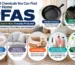 Infographic listing common PFAS sources in homes: carpets, upholstery, food packaging, cosmetics, and cleaners.