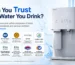 Coway water purifier featured alongside official safety certifications, including NSF International, WQA (Water Quality Association), KC, and ISO 9001/14001 quality standards.